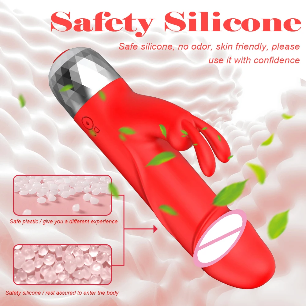 Dildo Rabbit Vibrator for Women Vaginal Clitoris Stimulator G-Spot Massage Mini Bullet Vibrator Female Masturbator Sex Toy