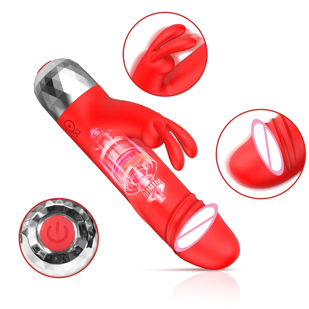 Dildo Rabbit Vibrator for Women Vaginal Clitoris Stimulator G-Spot Massage Mini Bullet Vibrator Female Masturbator Sex Toy