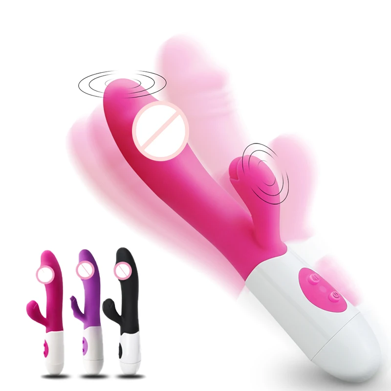 10 Speed Rechargeable Handheld Vibrator Silicone Adult Clitoral Stimulation Sex Toys G Spot Dual Motor Rabbit Vibrator Female