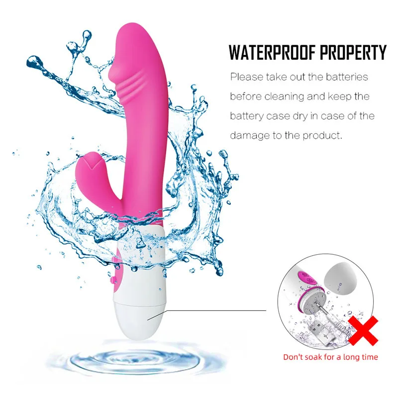 10 Speed Rechargeable Handheld Vibrator Silicone Adult Clitoral Stimulation Sex Toys G Spot Dual Motor Rabbit Vibrator Female