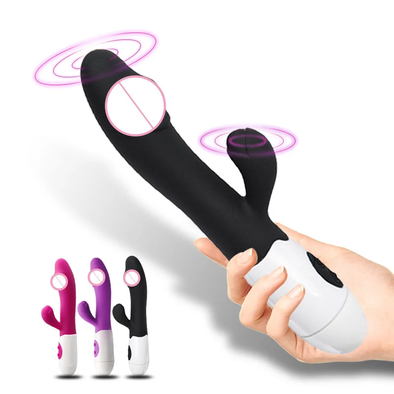 10 Speed Rechargeable Handheld Vibrator Silicone Adult Clitoral Stimulation Sex Toys G Spot Dual Motor Rabbit Vibrator Female