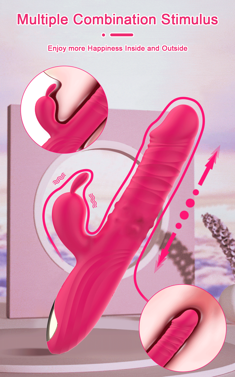 Rabbit Vibrator G-Spot Vaginal Stimulator Telescopic Clitoral Female Masturbator Massager Licking Dildo Adult Sex Toys for Women Rabbit Vibrator G-Spot Vaginal Stimulator Telescopic Clitoral Female Masturbator Massager Licking Dildo Adult Sex Toys for Women