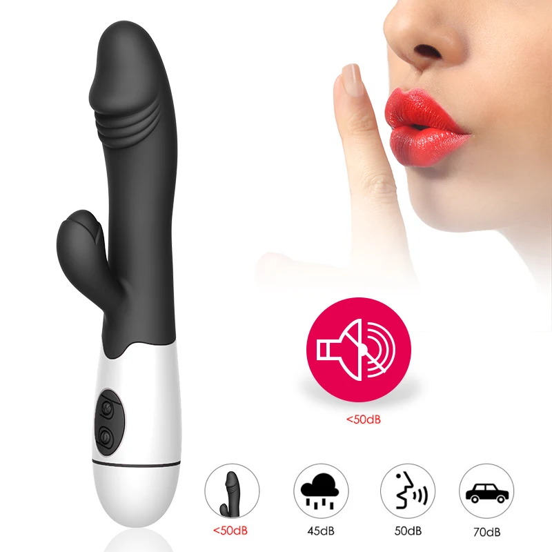 3PCS/SET 30Speed Rechargeable Handheld Silicone Adult Clit Clitoral Clitoris Sex Toy G Spot Dual Motor Rabbit Vibrator for Women