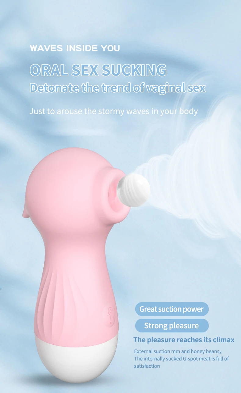 10 Modes Powerful Clitoral Sucking Vibrator Blowjob Sucking Nipple Clit Stimulation Massager Masturbator Pink Sex Toys for Adult