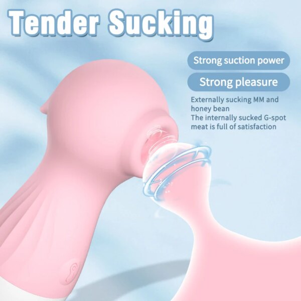 10 Modes Powerful Clitoral Sucking Vibrator Blowjob Sucking Nipple Clit Stimulation Massager Masturbator Pink Sex Toys for Adult