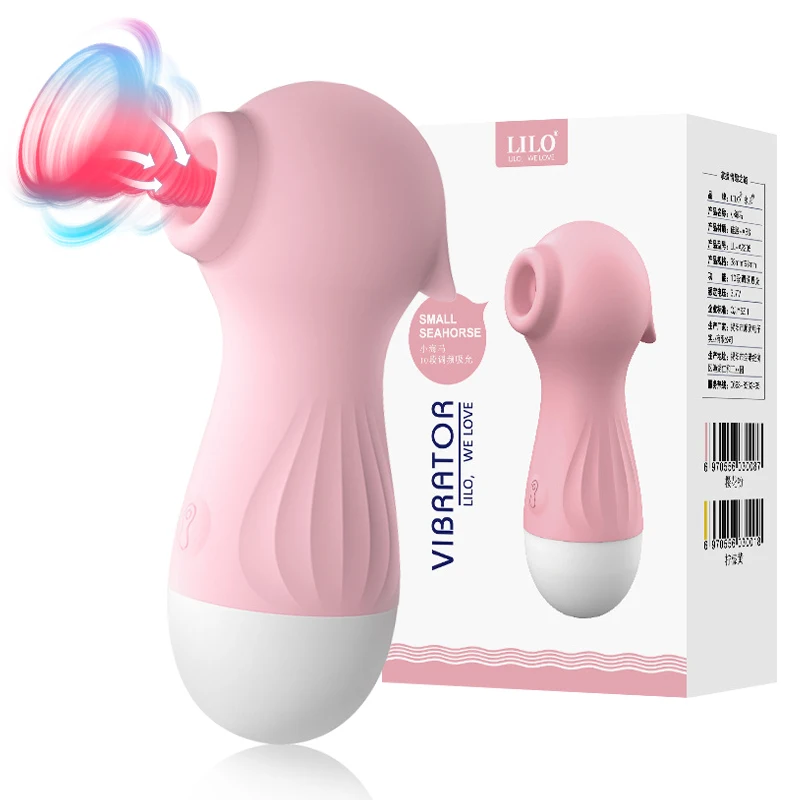 10 Modes Powerful Clitoral Sucking Vibrator Blowjob Sucking Nipple Clit Stimulation Massager Masturbator Pink Sex Toys for Adult