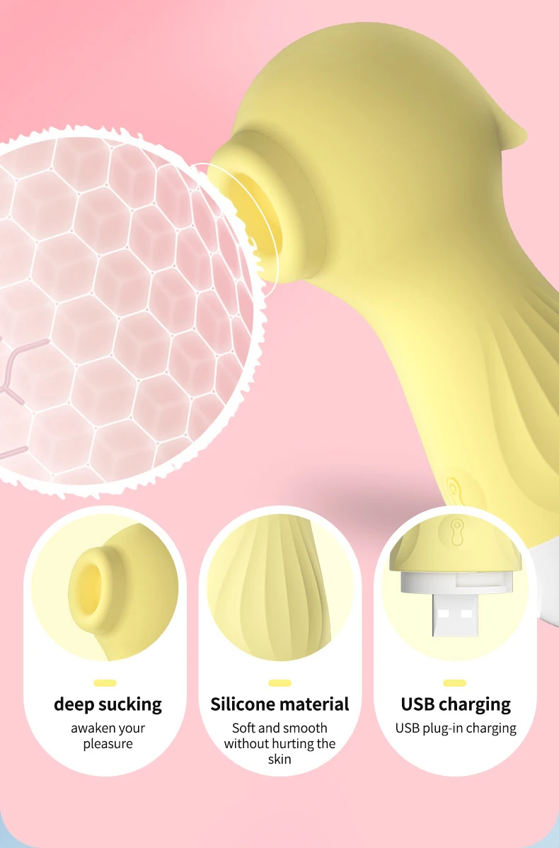 10 Modes Powerful Clitoral Sucking Vibrator Blowjob Sucking Nipple Clit Stimulation Massager Masturbator Pink Sex Toys for Adult