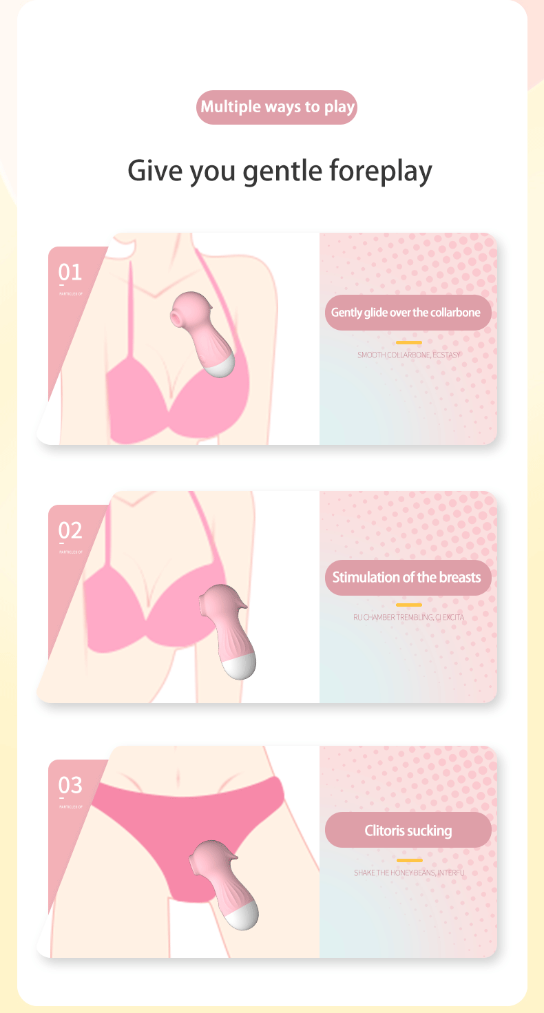 10 Modes Powerful Clitoral Sucking Vibrator Blowjob Sucking Nipple Clit Stimulation Massager Masturbator Pink Sex Toys for Adult