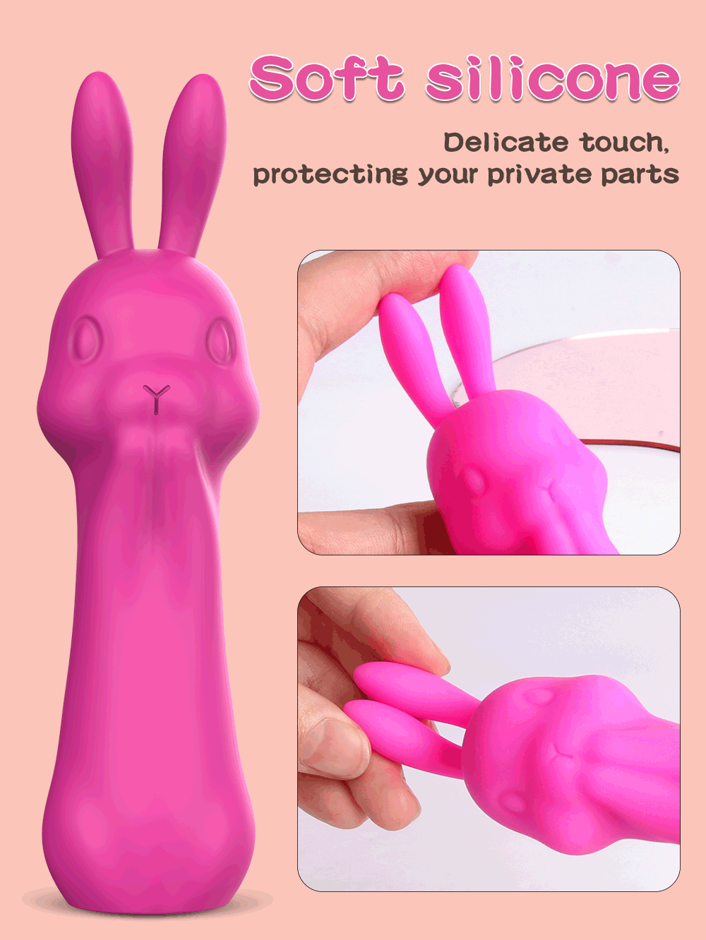 Rabbit Vibrator 10 Mode Clitoris Vibration Dildo Masturbator Female Vaginal Massage Adult G-Spot Stimulator Sex Toys For Women