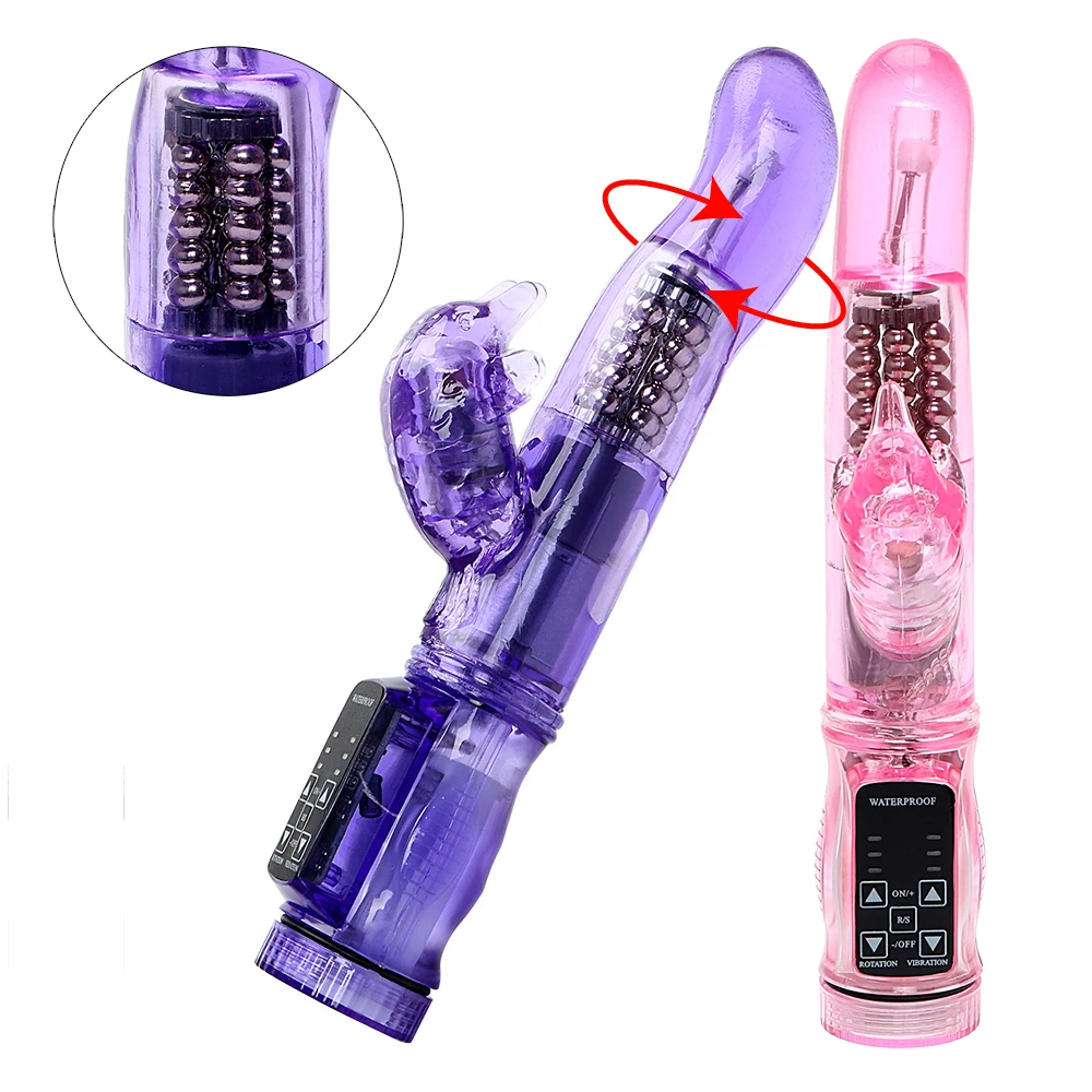 Rotate Dildos Anal Plug Rabbit Vibrators for Women Clitoris Vagina Butt Massage Sex Toys Adult Erotic Machine Female Sextoy Shop