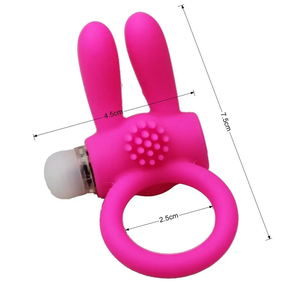 Rabbit Vibrators Delay cockring lasting Ejaculation Lock Fine triple vibrator Sex Toys product for Men penis extender ball loop