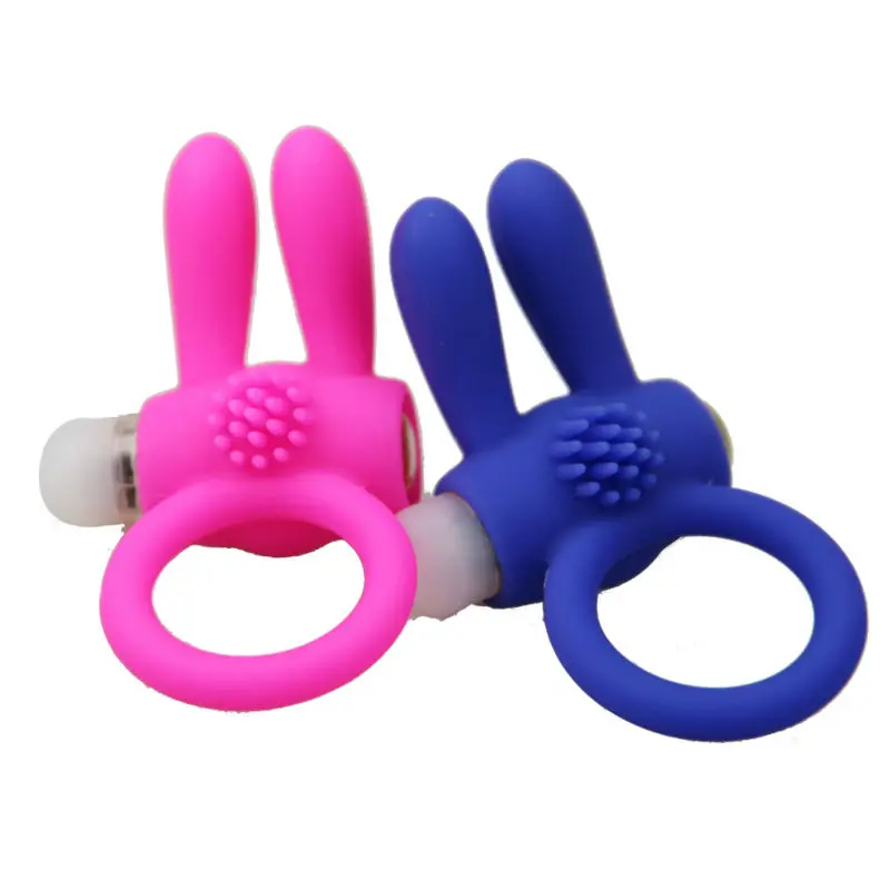 Rabbit Vibrators Delay cockring lasting Ejaculation Lock Fine triple vibrator Sex Toys product for Men penis extender ball loop