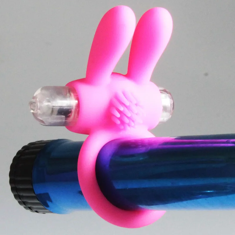 Rabbit Vibrators Delay cockring lasting Ejaculation Lock Fine triple vibrator Sex Toys product for Men penis extender ball loop