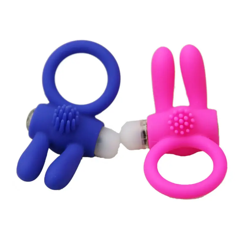 Rabbit Vibrators Delay cockring lasting Ejaculation Lock Fine triple vibrator Sex Toys product for Men penis extender ball loop