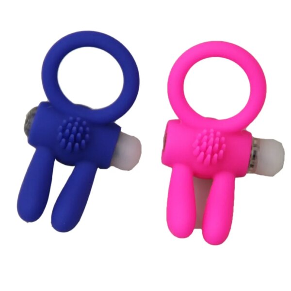 Rabbit Vibrators Delay cockring lasting Ejaculation Lock Fine triple vibrator Sex Toys product for Men penis extender ball loop