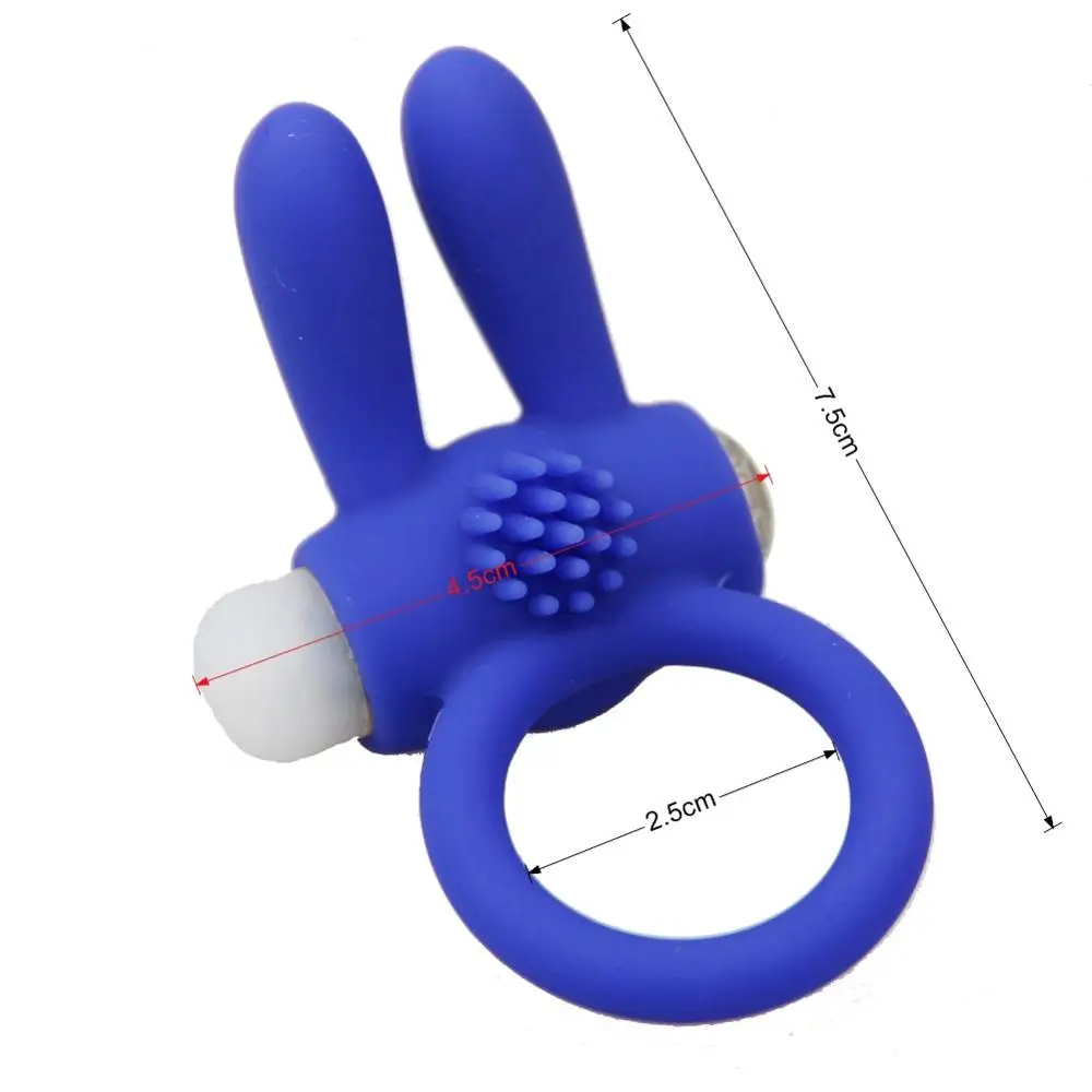 Rabbit Vibrators Delay cockring lasting Ejaculation Lock Fine triple vibrator Sex Toys product for Men penis extender ball loop