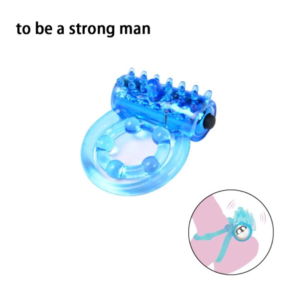 Lasting Vibrators Rings Double CockRing Delay Premature Ejaculation Penis Ball Loop 2 Locked Sex Toys Product for Men