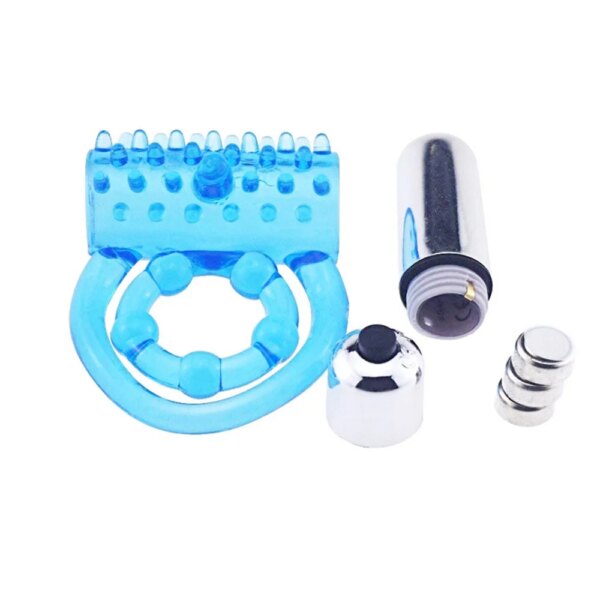 Lasting Vibrators Rings Double CockRing Delay Premature Ejaculation Penis Ball Loop 2 Locked Sex Toys Product for Men