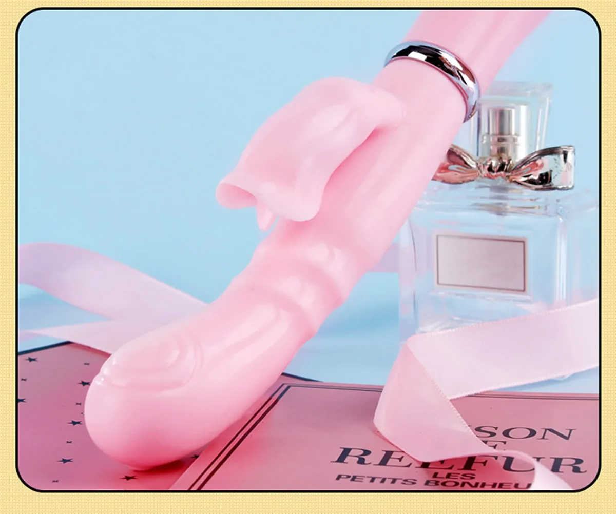 3 PCS/SET Rabbit G Spot Dildo Vibrator Clitoris Stimulator Anal Double Penetration Tongue Licking Double Rod Sex Toy for Women