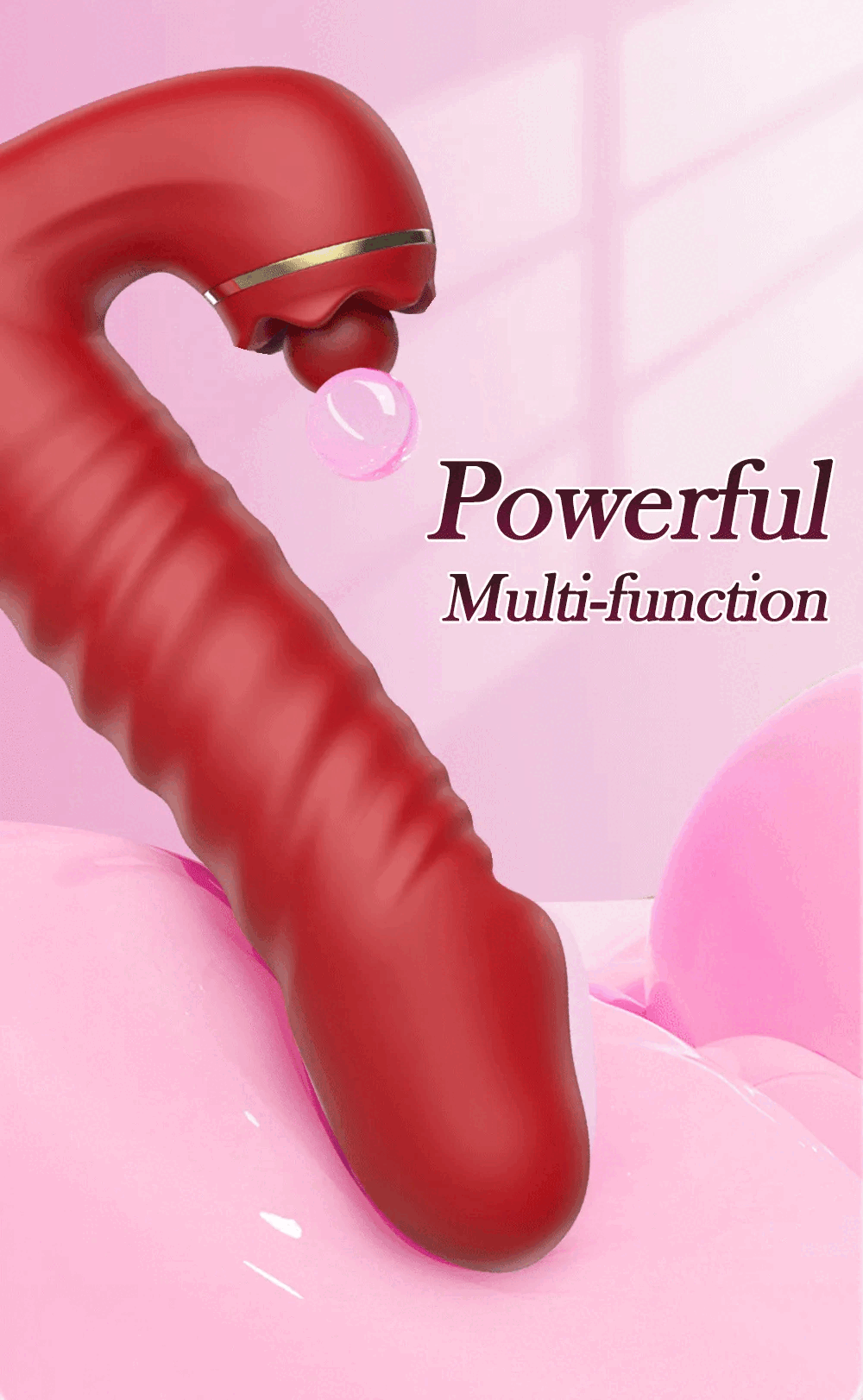 Telescopic Rotating Licking Rabbit Vibrator Dildo Vaginal Female Clitoris G-spot Stimulator Intimate Goods Adult Sex Toy Orgasm