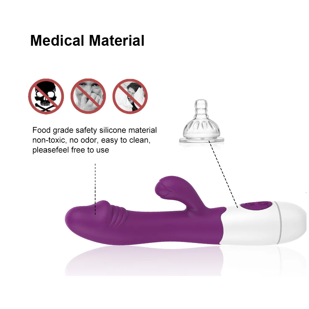 IKOKY Rabbit Vibrator G Spot Dildo Vibrator for Women 10 Vibration Modes ,Waterproof Bunny Vibrator Clitoral Vibrator Sex Toys