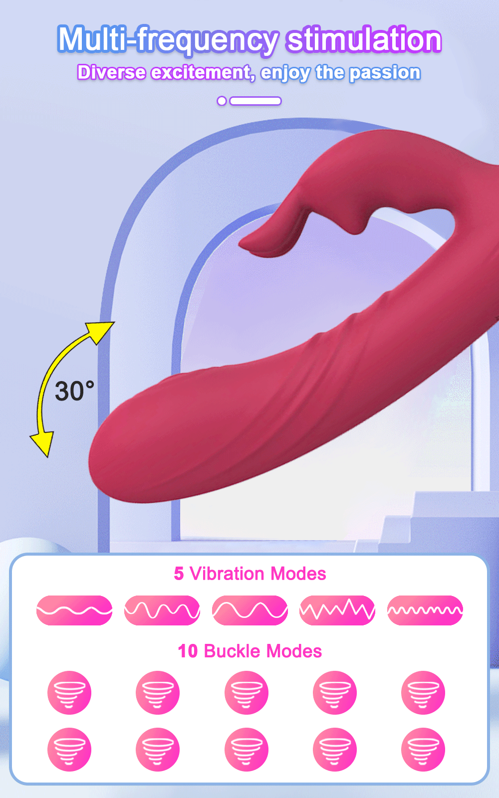 Powerful Rabbit Vibrator Female Sex Toys for Women G Spot Swing Dildo Clitoris Stimulator Sway Toys for Adult 18 Couples Shop