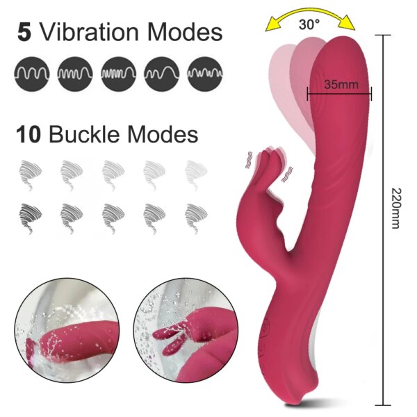 Powerful Rabbit Vibrator Female Sex Toys for Women G Spot Swing Dildo Clitoris Stimulator Sway Toys for Adult 18 Couples Shop