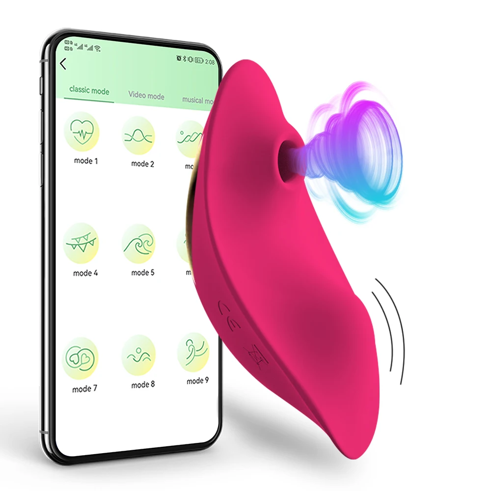 Wearable G-Spot Butterfly Vibrator APP Remote Control Clitoral Sucking Nipple Stimulator Adult Sex Toy For Women Couples