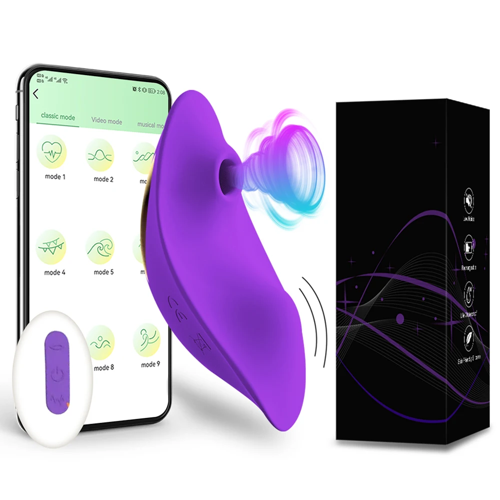 Wearable G-Spot Butterfly Vibrator APP Remote Control Clitoral Sucking Nipple Stimulator Adult Sex Toy For Women Couples
