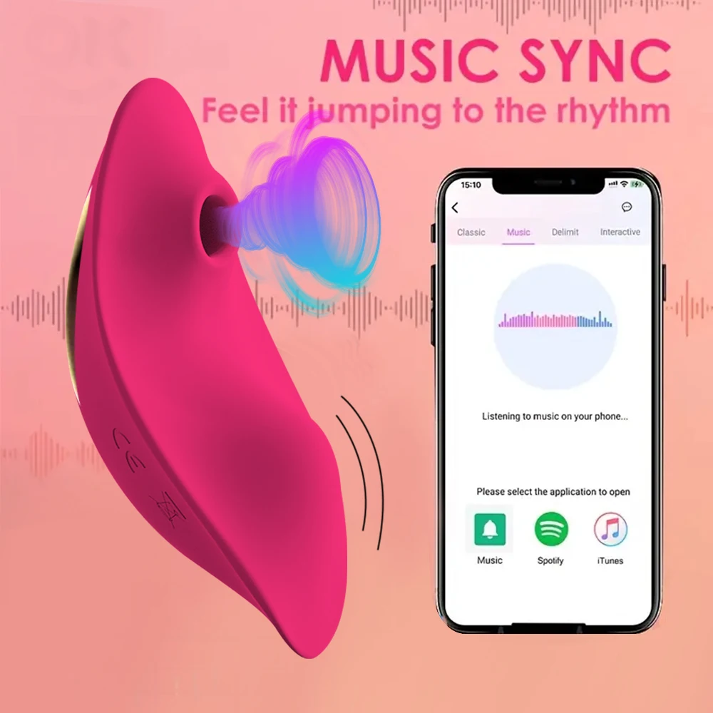 Wearable G-Spot Butterfly Vibrator APP Remote Control Clitoral Sucking Nipple Stimulator Adult Sex Toy For Women Couples