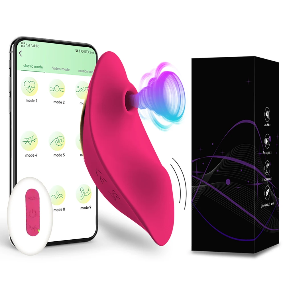 Wearable G-Spot Butterfly Vibrator APP Remote Control Clitoral Sucking Nipple Stimulator Adult Sex Toy For Women Couples