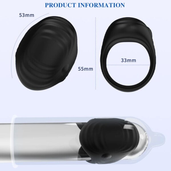 Cock Ring for Men Remote Control Rabbit Dual Vibrating Penis Rings for Ejaculation Delay Testis Stimulation Sex Toy for Couples