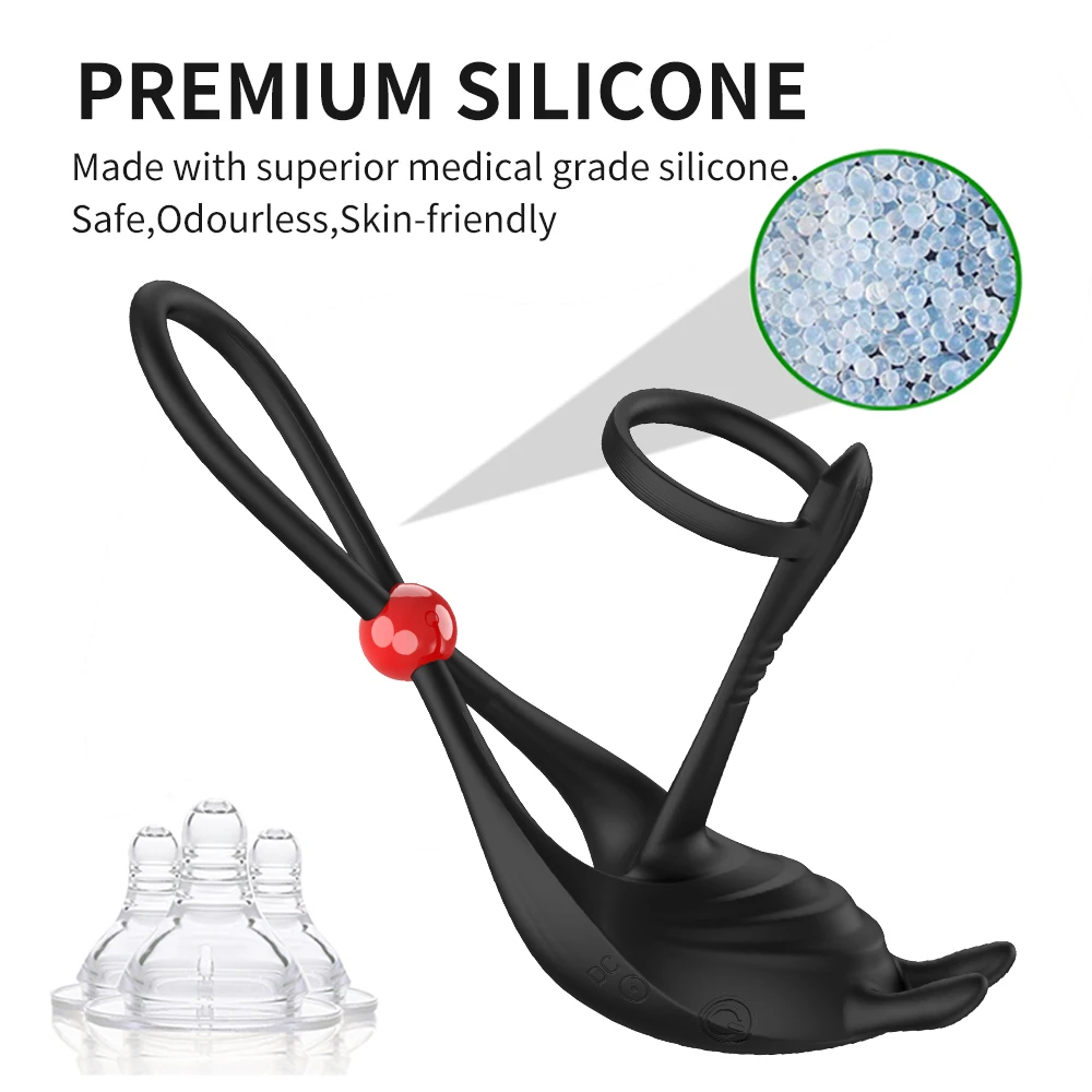 Cock Ring for Men Remote Control Rabbit Dual Vibrating Penis Rings for Ejaculation Delay Testis Stimulation Sex Toy for Couples Cock Ring for Men Remote Control Rabbit Dual Vibrating Penis Rings for Ejaculation Delay Testis Stimulation Sex Toy for Couples