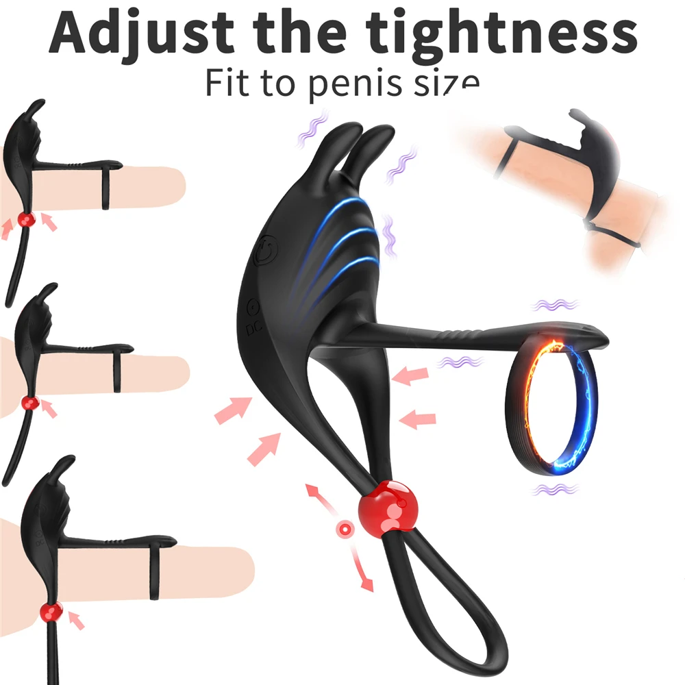 Cock Ring for Men Remote Control Rabbit Dual Vibrating Penis Rings for Ejaculation Delay Testis Stimulation Sex Toy for Couples Cock Ring for Men Remote Control Rabbit Dual Vibrating Penis Rings for Ejaculation Delay Testis Stimulation Sex Toy for Couples