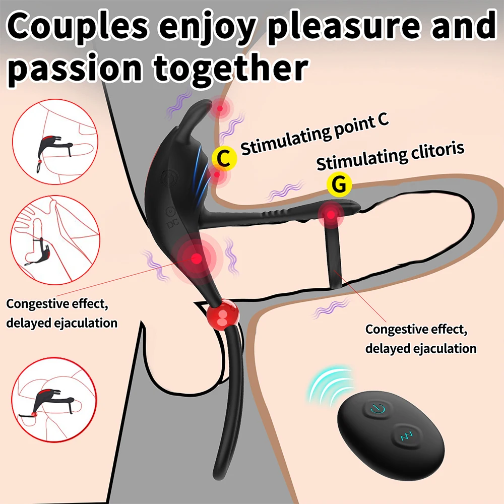 Cock Ring for Men Remote Control Rabbit Dual Vibrating Penis Rings for Ejaculation Delay Testis Stimulation Sex Toy for Couples Cock Ring for Men Remote Control Rabbit Dual Vibrating Penis Rings for Ejaculation Delay Testis Stimulation Sex Toy for Couples