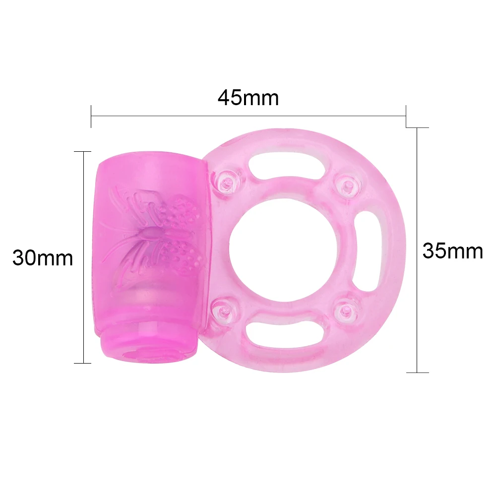 IKOKY Butterfly Cock Collar Vibrator Adult Sex Toys for Men Vibration Penis Delay Premature Ejaculation Lock Fine Vibrating Ring