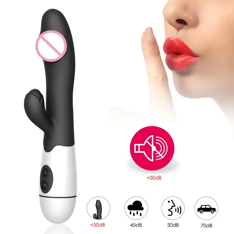 Rabbit Vibrator for Women 30 Speed Rechargeable G Spot Clitoris Stimulator Dildo Vagina Female Masturbator Sex Toys for Aldult