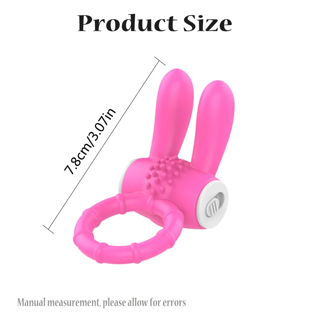Rabbit Ear Cock Ring Vibrator clitoris Simulator Penisring Vibrator Ring for Men Sex Toys Penis Sleeve Cockring Adult Supplies