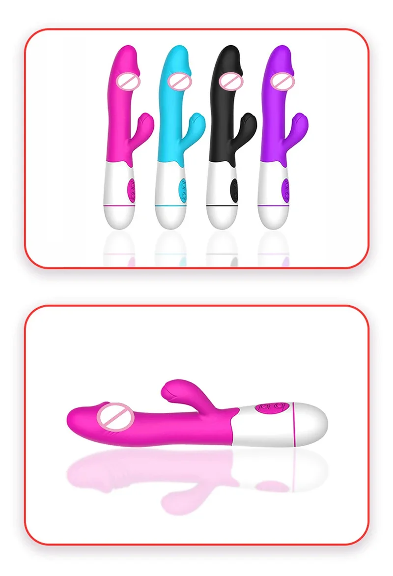 G Spot Dildo Rabbit Vibrator for Women Dual Vibration Silicone Waterproof Female Vagina Clitoris Anal Massager  Sex Toys Shop
