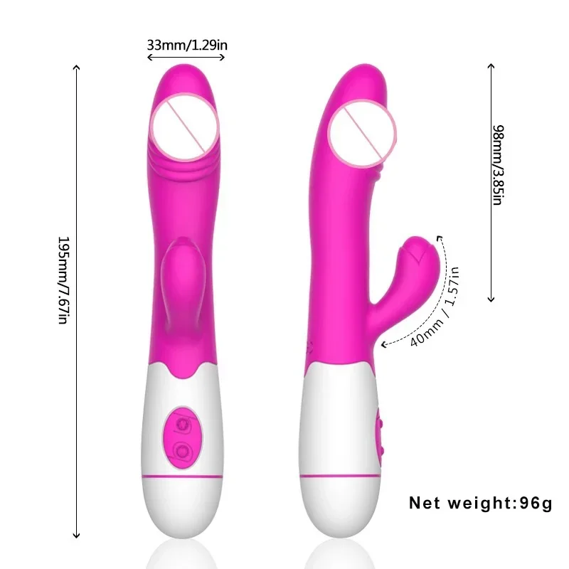G Spot Dildo Rabbit Vibrator for Women Dual Vibration Silicone Waterproof Female Vagina Clitoris Anal Massager  Sex Toys Shop