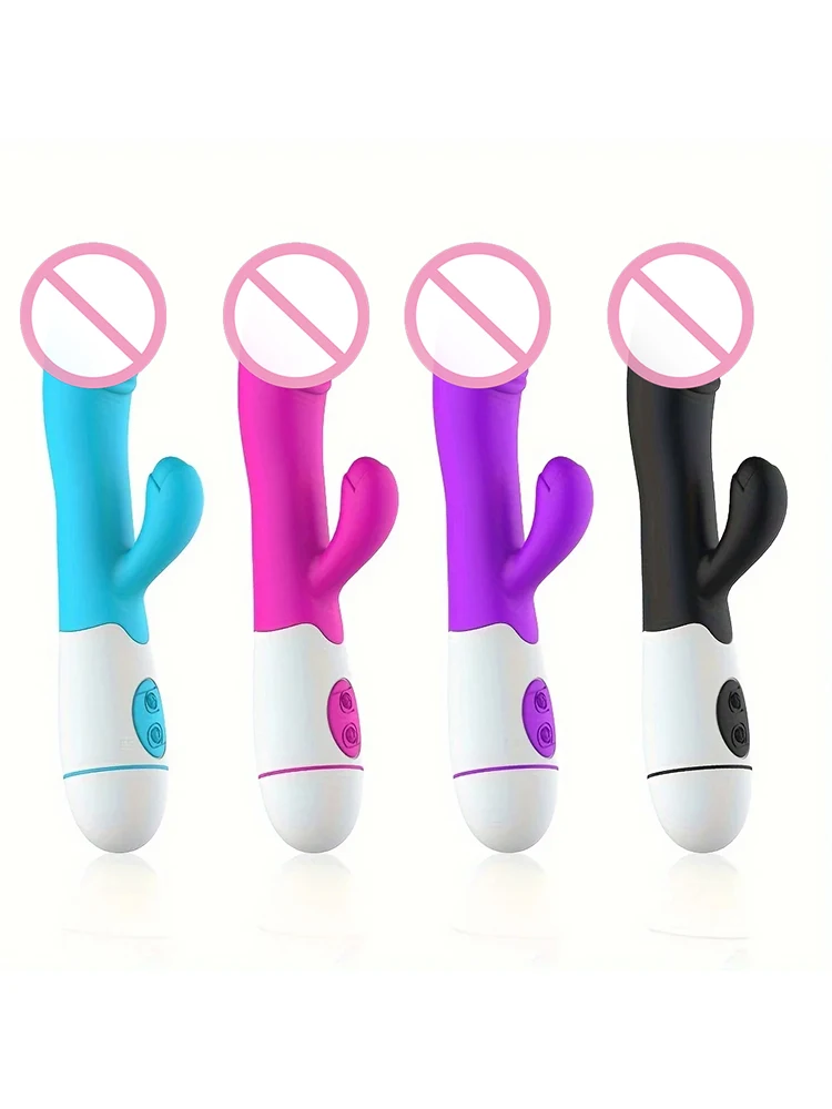 30 Speed G-Spot Dildo Rabbit Vibrator, Dual Vibration Silicone Waterproof Female Vagina Clitoris Anal Massager Sex Toys, Anal Wa 30 Speed G-Spot Dildo Rabbit Vibrator, Dual Vibration Silicone Waterproof Female Vagina Clitoris Anal Massager Sex Toys, Anal Wa