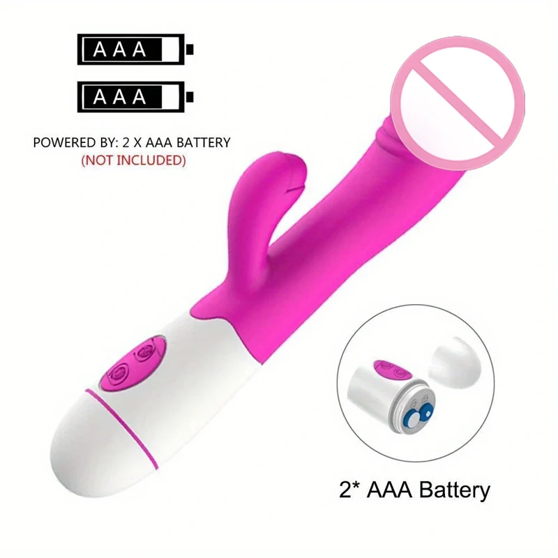 30 Speed G-Spot Dildo Rabbit Vibrator, Dual Vibration Silicone Waterproof Female Vagina Clitoris Anal Massager Sex Toys, Anal Wa 30 Speed G-Spot Dildo Rabbit Vibrator, Dual Vibration Silicone Waterproof Female Vagina Clitoris Anal Massager Sex Toys, Anal Wa