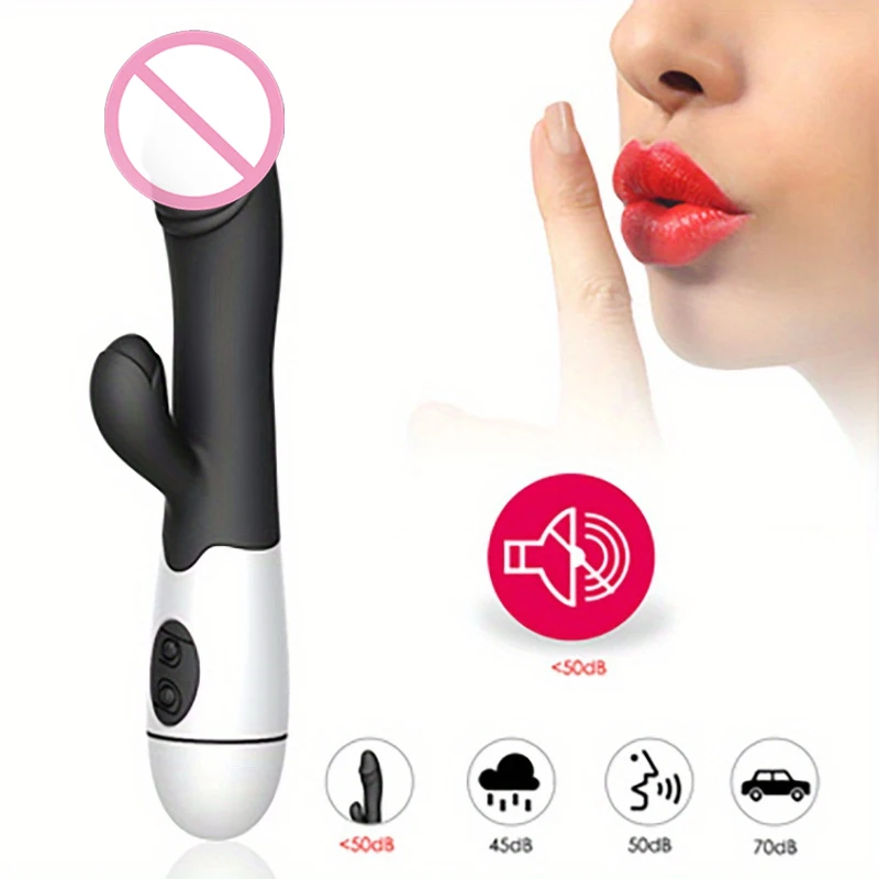 30 Speed G-Spot Dildo Rabbit Vibrator, Dual Vibration Silicone Waterproof Female Vagina Clitoris Anal Massager Sex Toys, Anal Wa 30 Speed G-Spot Dildo Rabbit Vibrator, Dual Vibration Silicone Waterproof Female Vagina Clitoris Anal Massager Sex Toys, Anal Wa