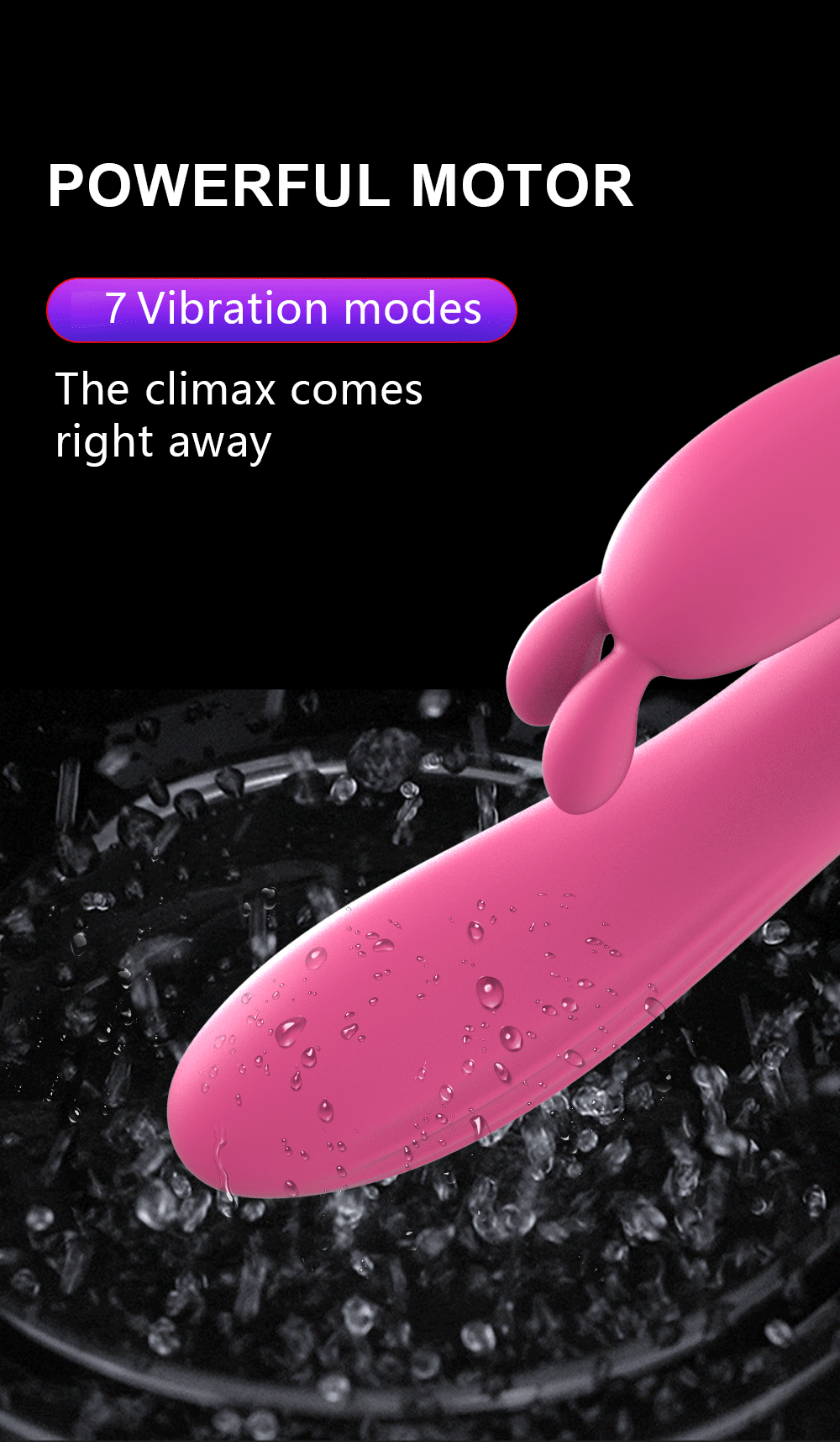 Powerful Rabbit Vibrator for Women Clitoris Stimulator Silicone G Spot Vibrator Female Dildo Sex Toys for Adults 18
