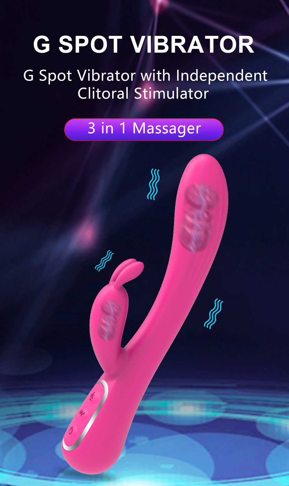Powerful Rabbit Vibrator for Women Clitoris Stimulator Silicone G Spot Vibrator Female Dildo Sex Toys for Adults 18