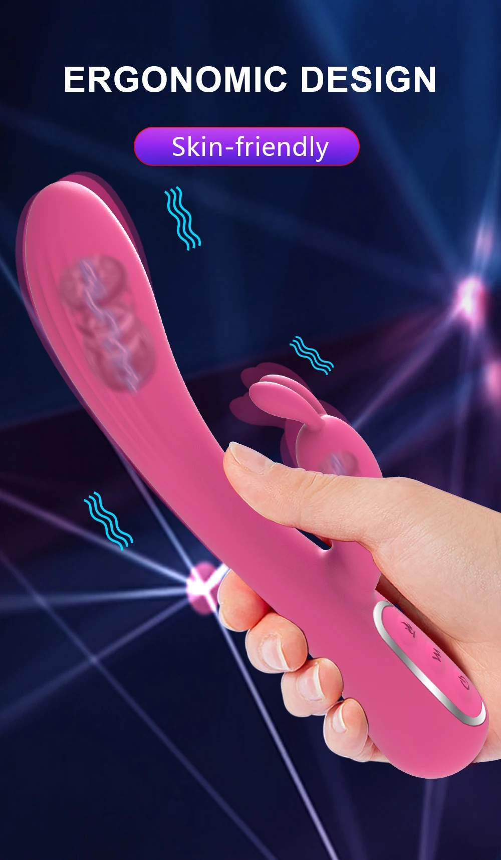 Powerful Rabbit Vibrator for Women Clitoris Stimulator Silicone G Spot Vibrator Female Dildo Sex Toys for Adults 18