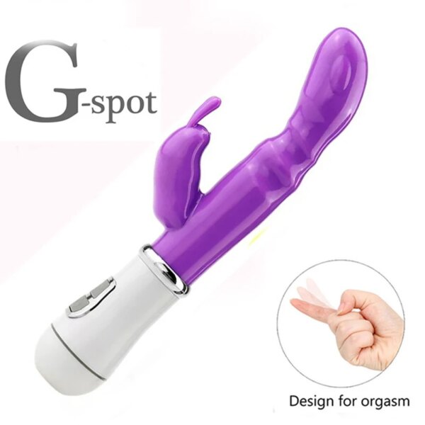 G Spot Dildo Rabbit Vibrator for Women Dual Vibration Silicone Waterproof Female Vagina Clitoris Massager Sex Toys Adults Prduct