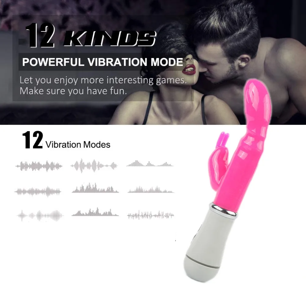 G Spot Dildo Rabbit Vibrator for Women Dual Vibration Silicone Waterproof Female Vagina Clitoris Massager Sex Toys Adults Prduct