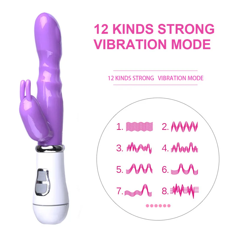 G Spot Dildo Rabbit Vibrator for Women Dual Vibration Silicone Waterproof Female Vagina Clitoris Massager Sex Toys Adults Prduct