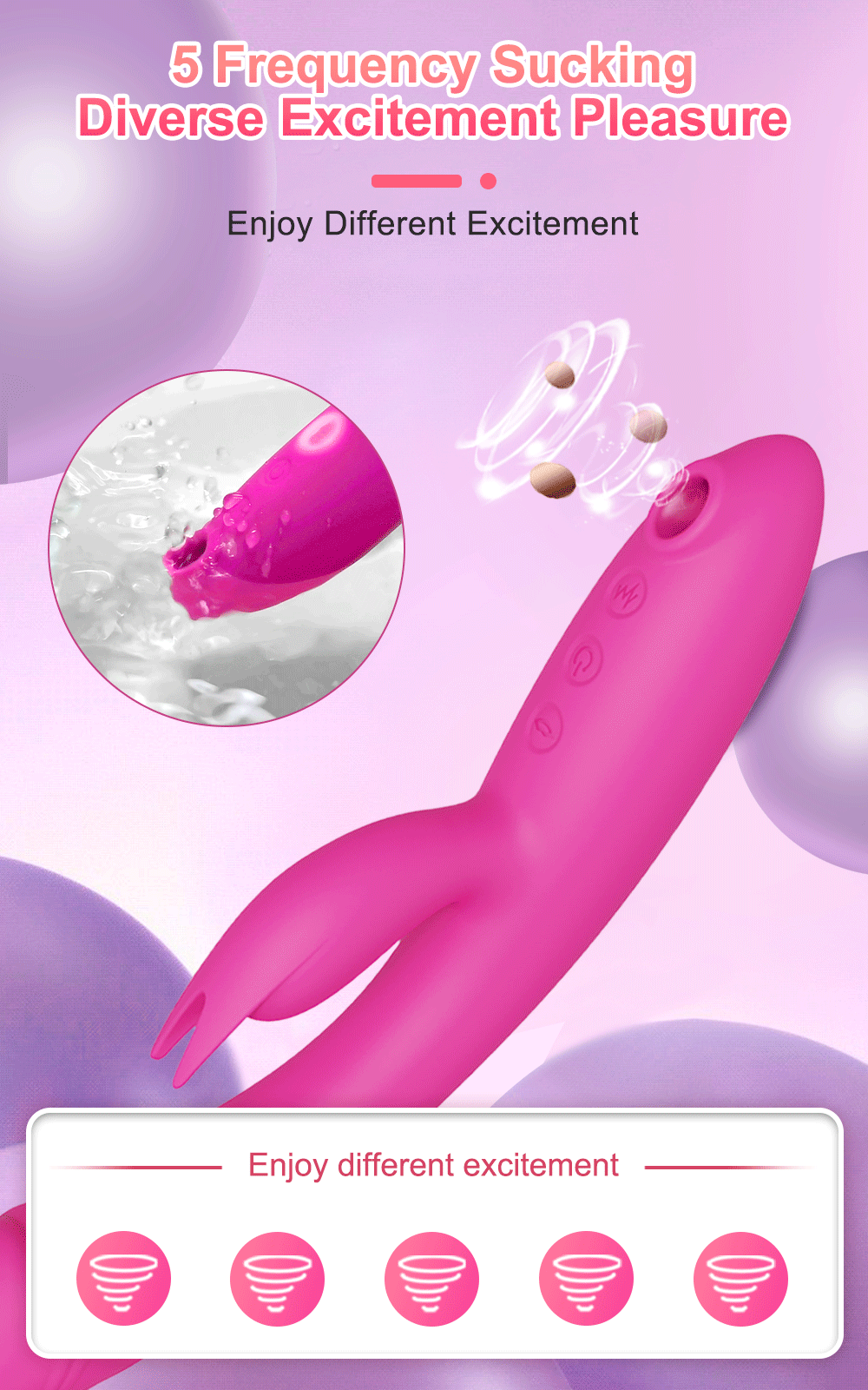 Powerful Sucking Rabbit Vibrator for Women 3 in 1 Clitoris Sucker Nipple Stimulator G Spot Dildo Massager Adults Goods Sex Toys